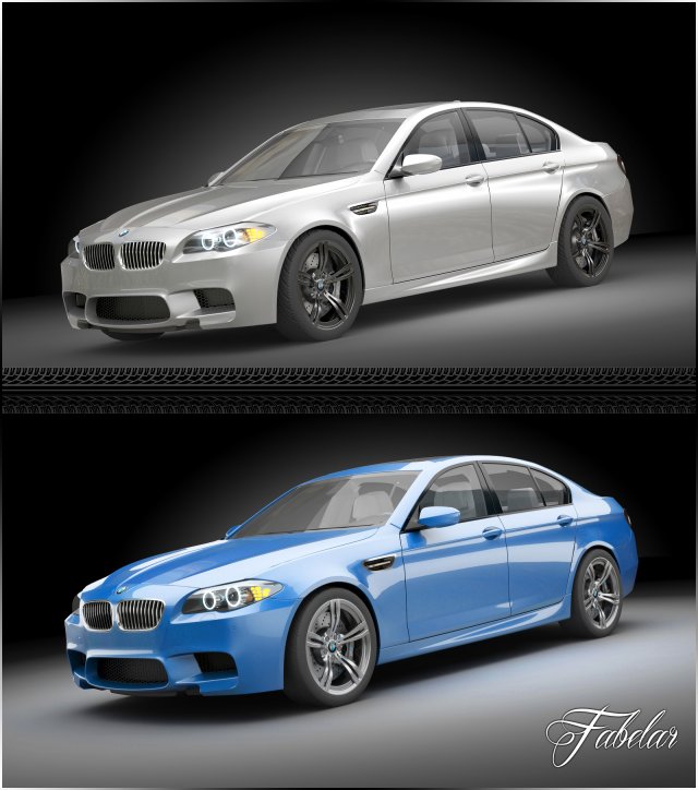 bmw m5 2012 3D 模型 .c4d .max .obj .3ds .fbx .stl .blend 