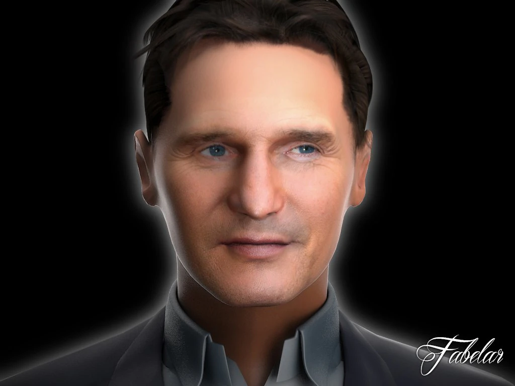 Liam Neeson Modello 3D .c4d .max .obj .3ds .fbx .stl .blend 