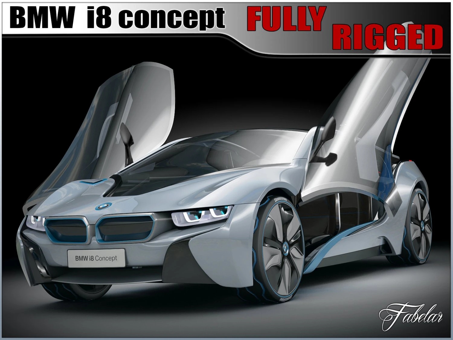 bmw i8 concept 3D Model .c4d .max .obj .3ds .fbx .stl .blend 