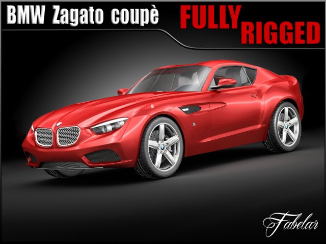 bmw zagato coup concept Model 3D .c4d .max .obj .3ds .fbx .stl .blend