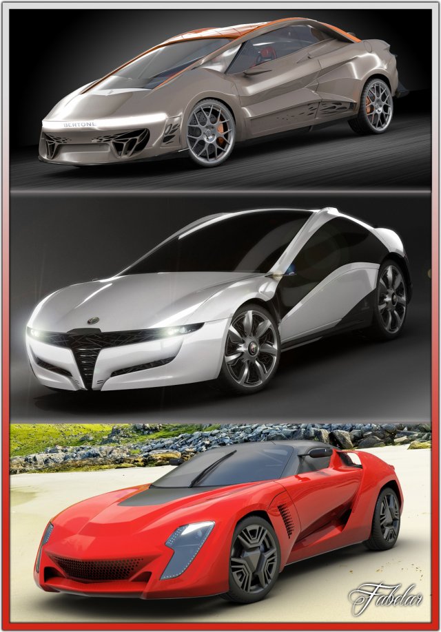 bertone megapack 3D 모델 .c4d .max .obj .3ds .fbx .stl .blend 