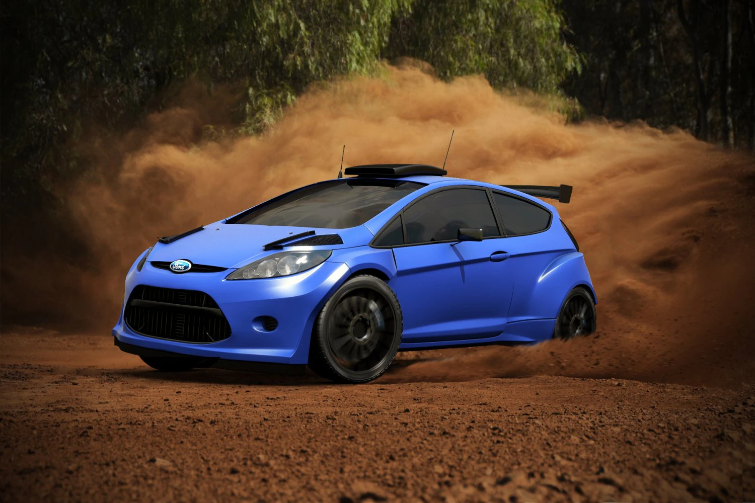 ford fiesta s2000 vray 3D Model .c4d .max .obj .3ds .fbx .stl .blend 