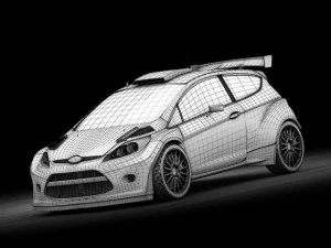 ford fiesta s2000 vray 3D Model