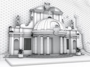 sant emidio alle grotte temple 3D Model