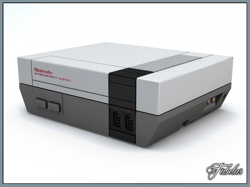 nes console only 3D Model .c4d .max .obj .3ds .fbx .stl .blend