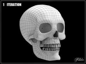 human skull std mat 3D Model