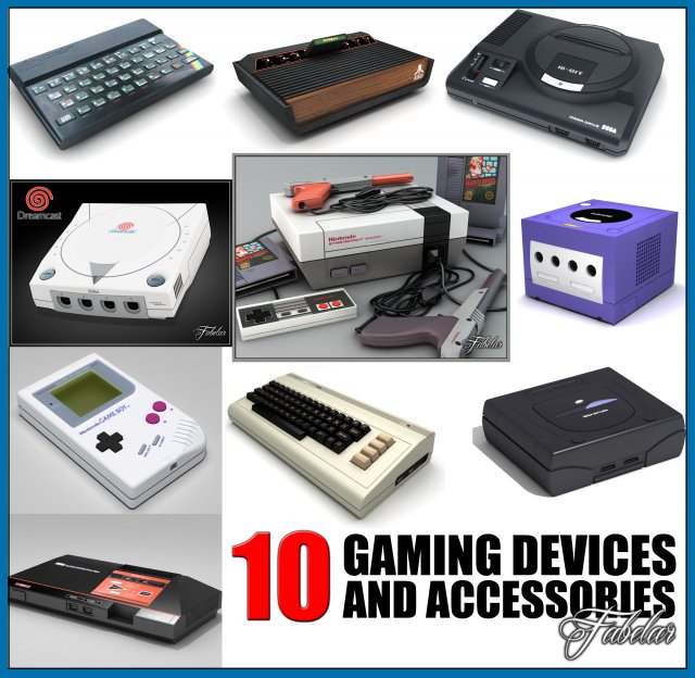 gaming devices coll 1 3D 模型 .c4d .max .obj .3ds .fbx .stl .blend 