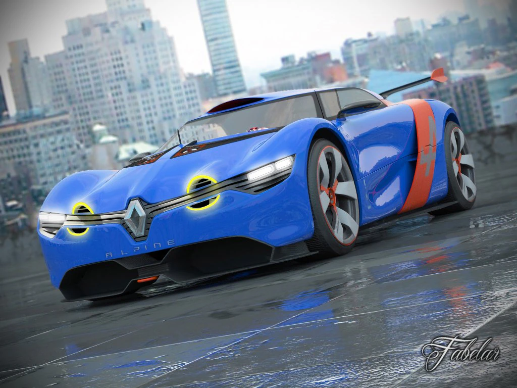 renault alpine a11050 20 3D Model .c4d .max .obj .3ds .fbx .stl .blend 