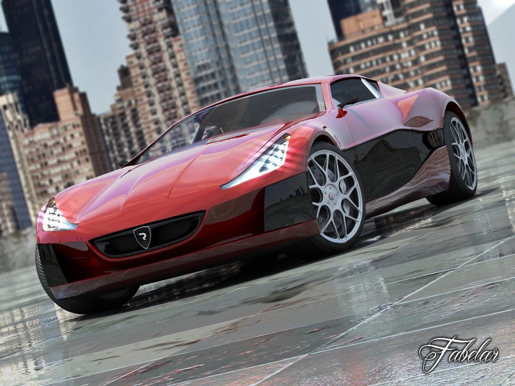 rimac concept one 20 3D Model .c4d .max .obj .3ds .fbx .stl .blend 