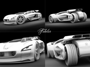 peugeot ex1 3D Model
