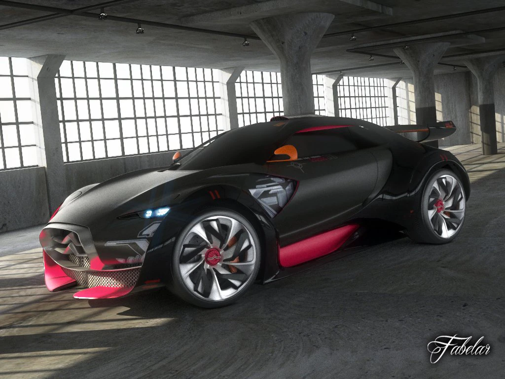 citroen survolt 20 3D Model .c4d .max .obj .3ds .fbx .stl .blend 
