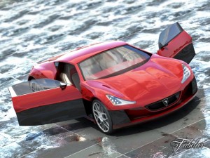 rimac concept one 3D Model