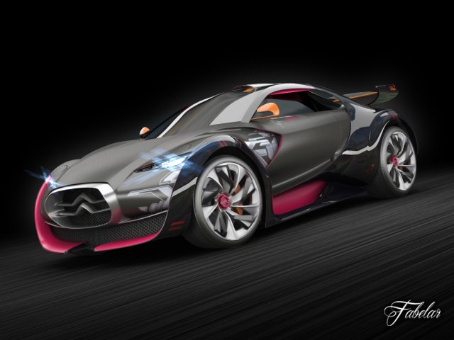 citroen survolt Modelo 3D .c4d .max .obj .3ds .fbx .stl .blend 