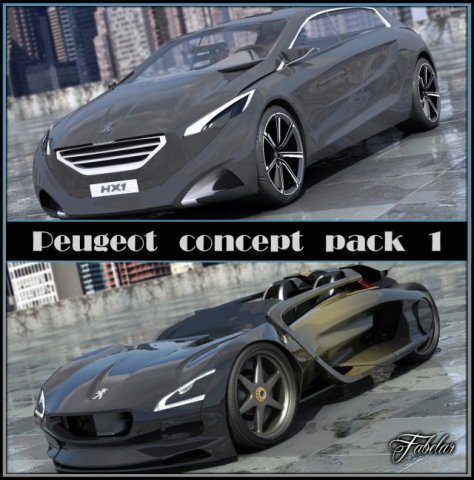 peugeot concept pack 1 20 Modelo 3D .c4d .max .obj .3ds .fbx .stl .blend 