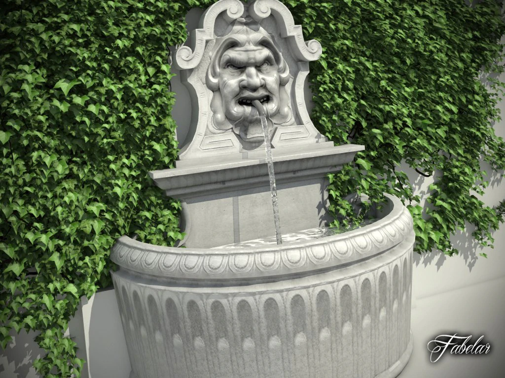fountain 9 3D Model .c4d .max .obj .3ds .fbx .stl .blend 
