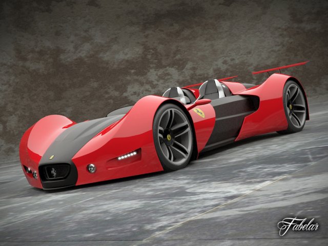 ferrari celeritas 3D Model .c4d .max .obj .3ds .fbx .stl .blend 