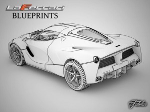 laferrari blueprints 3D Model