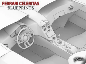 ferrari celeritas blueprints 3D Model