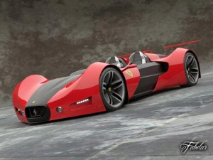 ferrari celeritas blueprints 3D Model
