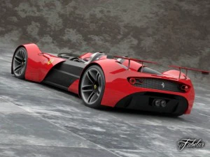 ferrari celeritas blueprints 3D Model