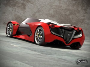 ferrari impronta blueprints Modello 3D