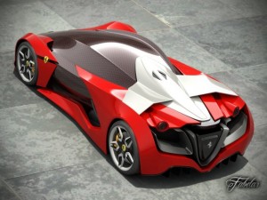 ferrari impronta blueprints Modello 3D