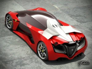 ferrari impronta blueprints 3D Model