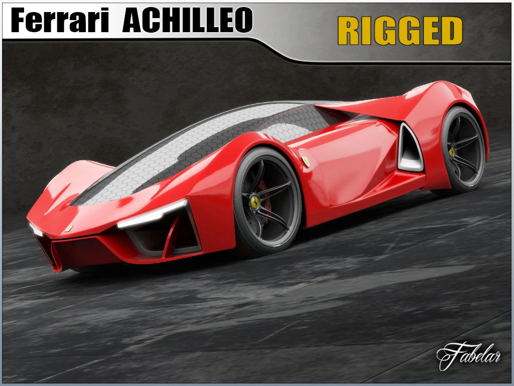 ferrari achilleo concept 3D Model .c4d .max .obj .3ds .fbx .stl .blend 