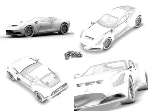 ferrari 612 gto concept 3D Model