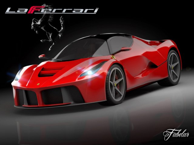 ferrari laferrari 3D 모델 .c4d .max .obj .3ds .fbx .stl .blend 