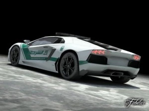 aventador dubai police 3D Model