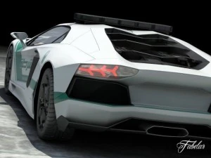 aventador dubai police 3D Model