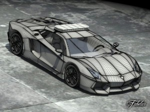 aventador dubai police 3D Модель