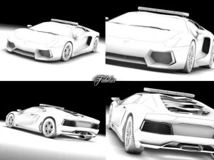 aventador dubai police 3D Model