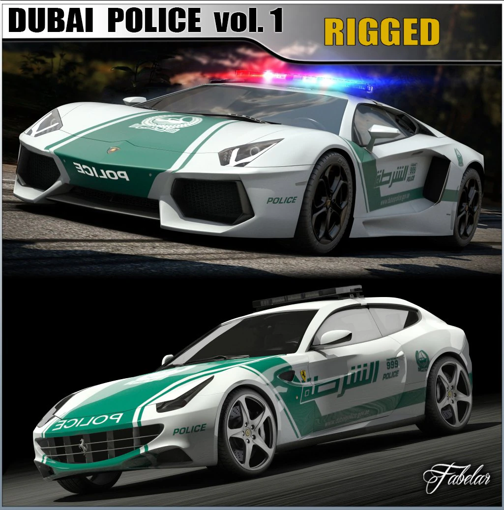 pol&iacute;cia de dubai vol1 Modelo 3D .c4d .max .obj .3ds .fbx .stl .blend 