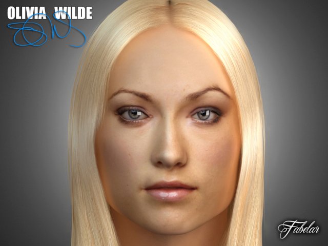 olivia wilde 3D Model .c4d .max .obj .3ds .fbx .stl .blend 