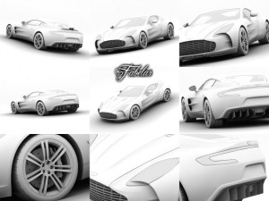 aston martin one77 3D Model
