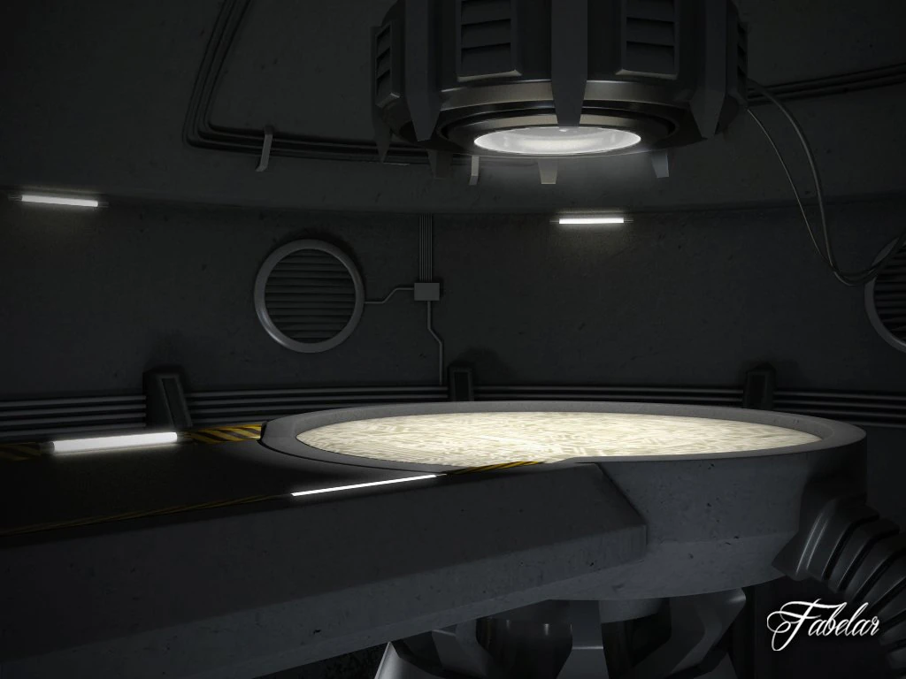futuristic garage 3D Model .c4d .max .obj .3ds .fbx .stl .blend