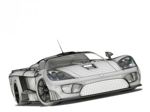 saleen s7 std mat 3D Model