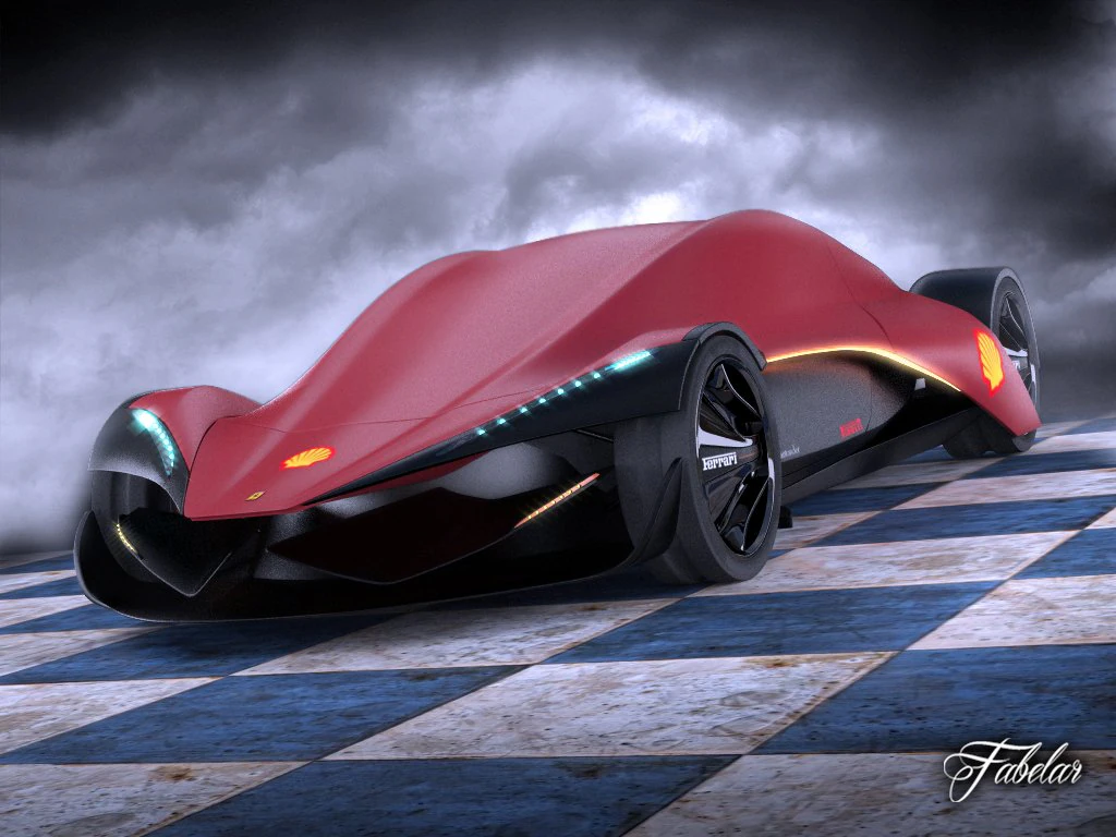ferrari ineo concept 3D Model .c4d .max .obj .3ds .fbx .stl .blend