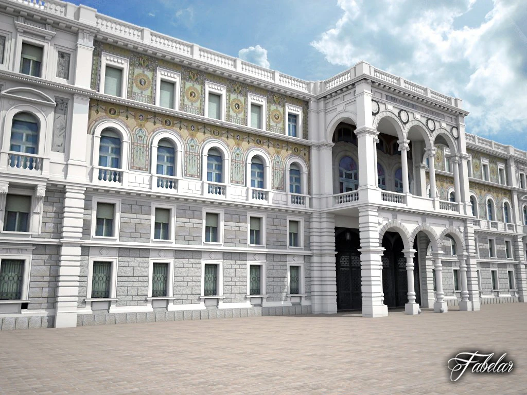 Palazzo del governo 3D Model .c4d .max .obj .3ds .fbx .stl .blend