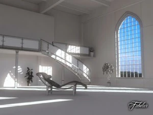 garagem de luxo Modelo 3D