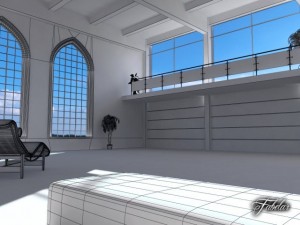 luxury garage Model 3D