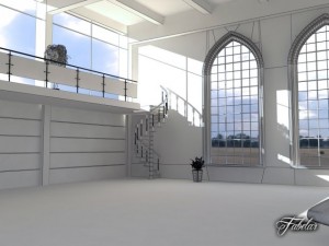 luxury garage Model 3D
