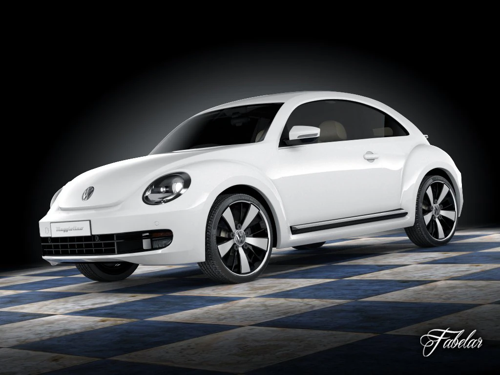 volkswagen maggiolino 2013 3D Model .c4d .max .obj .3ds .fbx .stl .blend 