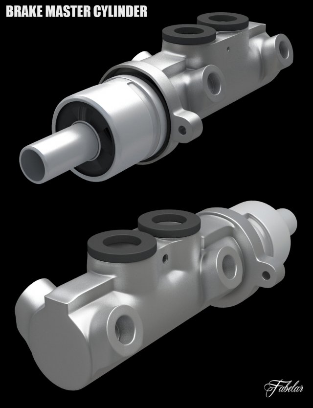 brake master cylinder 3D Модель .c4d .max .obj .3ds .fbx .stl .blend 