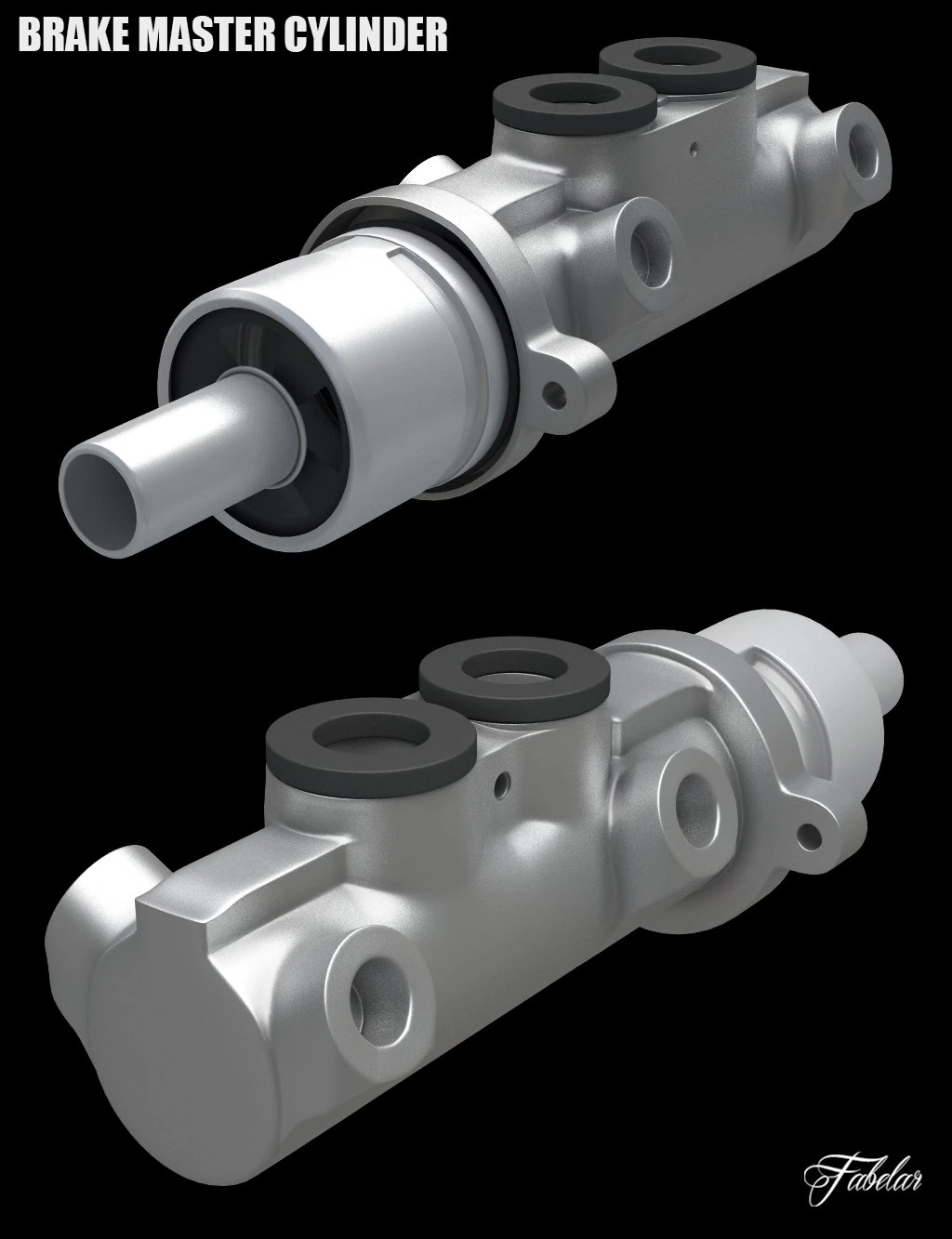 brake master cylinder 3D Model .c4d .max .obj .3ds .fbx .stl .blend