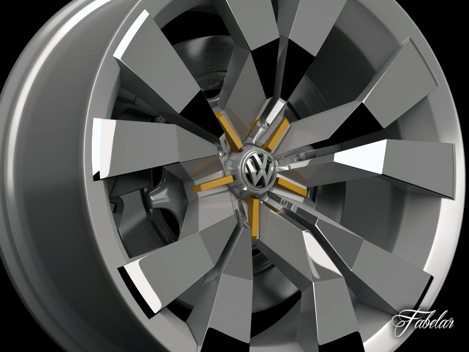 volkswagen crossblue rim 3D Model .c4d .max .obj .3ds .fbx .stl .blend