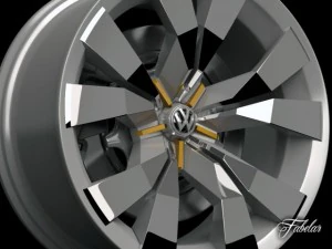 volkswagen &ccedil;apraz mavi jant 3D Model