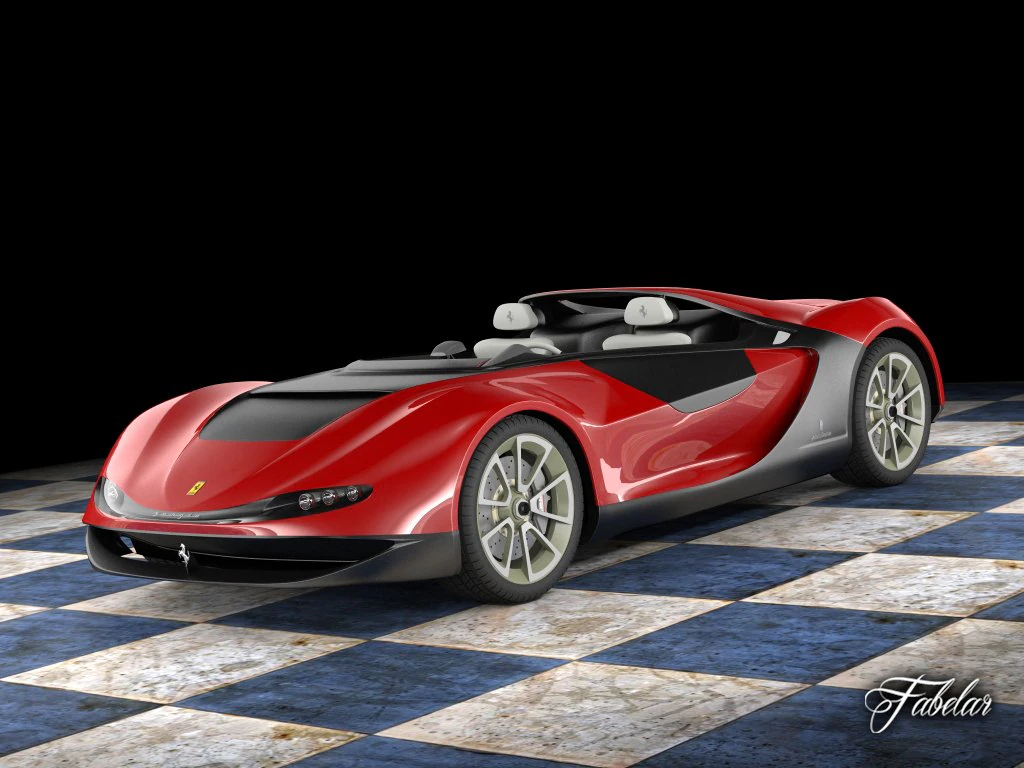 Ferrari sergio concept std mat 3D Model .c4d .max .obj .3ds .fbx .stl .blend